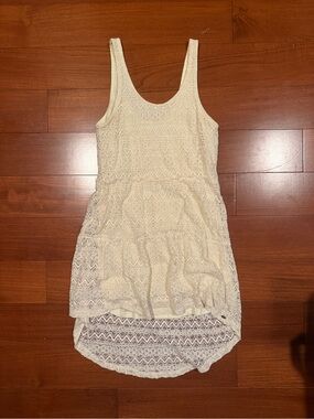 O'Neill Cream Lace Midi Tank Dress